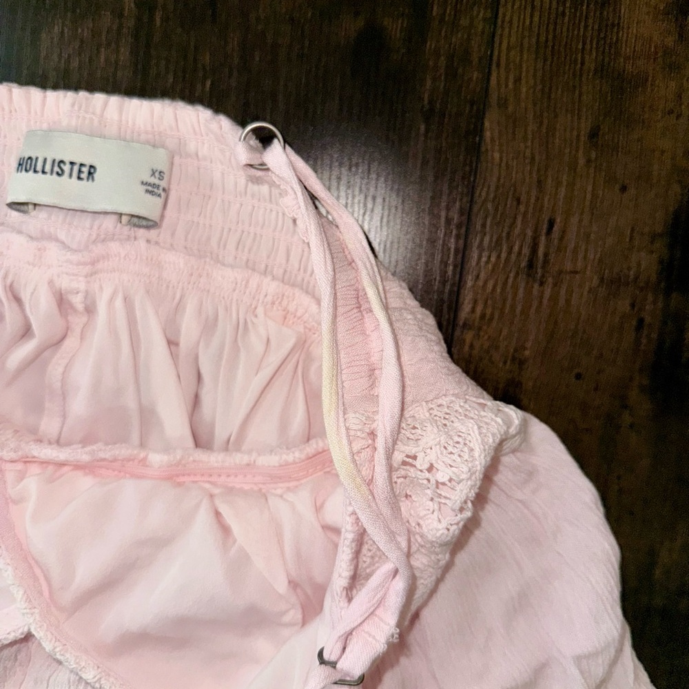 Baby Pink Hollister Babydoll Spaghetti Strap Top - Picture 5 of 6
